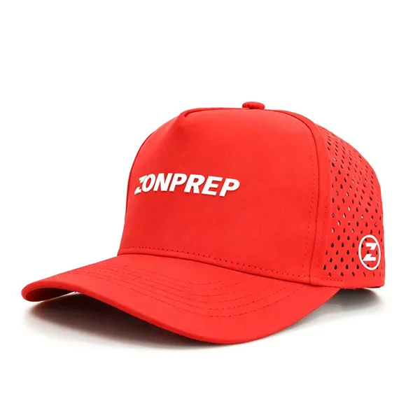 Custom Waterproof Laser Cut Running Baseball Cap Perforated Performance Golf Hat Breathable Quick Dry Sports Caps for Outdoor