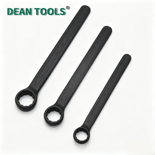Cr-V Steel Metric Double Box End Wrench Straight Handle Ideal for Precision Mechanical Assembly Tasks photo-2