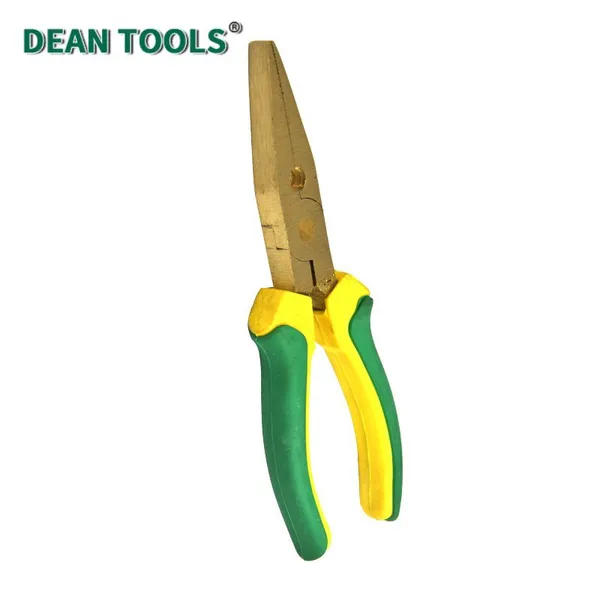 Non-Sparking Flat Nose Pliers, Safety Tools, Non-Sparking Flat Nose Pliers Wire Stripper,Aluminum Bronze photo-3