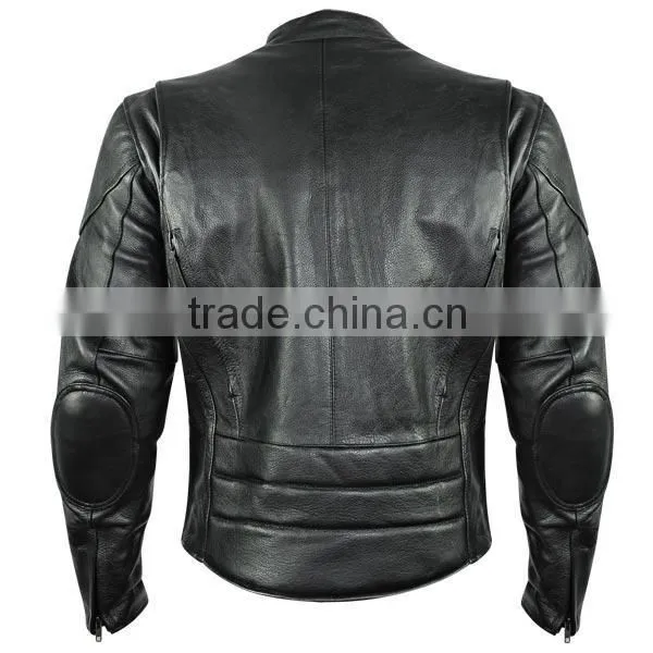 Mens Motorcycle Leather Jacket With Gun Pockets photo-4