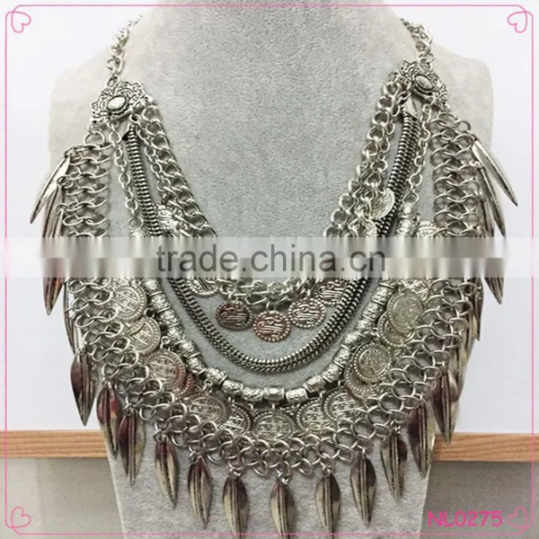 2015 Women Imitation Jewelry Fashion Western Style Necklaces Layers Rounded Necklace