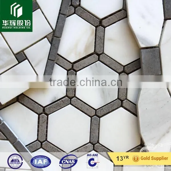 Calacatta Marble Mosaic,oriental White Marble Mosaic Tiles photo-5