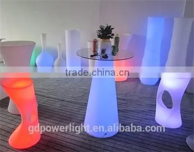 PE Plastic Bar Table With LED Light and Remote Control YXF-50120K photo-6