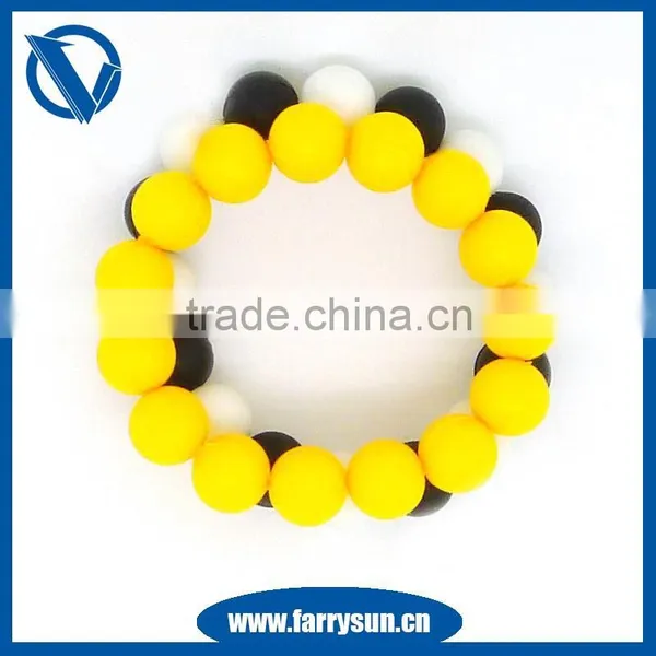 Custom FDA Approved Silicone Bead Bracelet/Cheap Bracelet