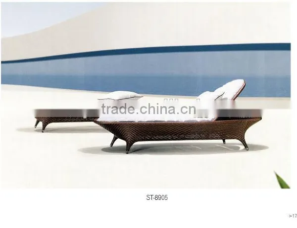 2014 Latest Design Rattan Outdoor Furniture Sun Bath Lounge Bed for Foshan Guangdong Quality Choice photo-3