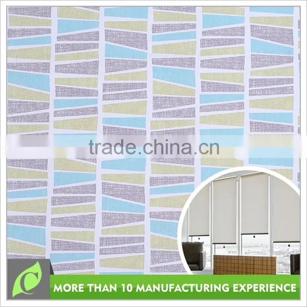 Home Decoration Natural Look Blackout Colorful Printed Curtain Blinds photo-4
