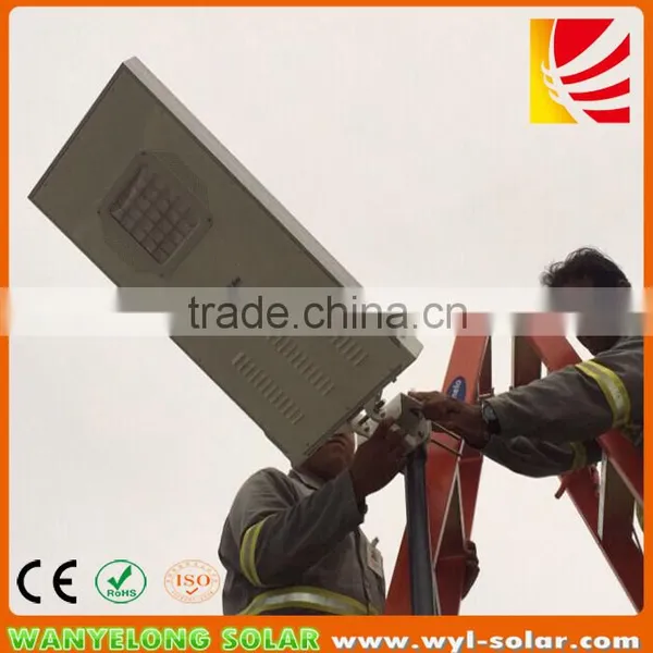 CE Certificated 15W to 100W Integrated All in One Solar Street Light With Sensor photo-3