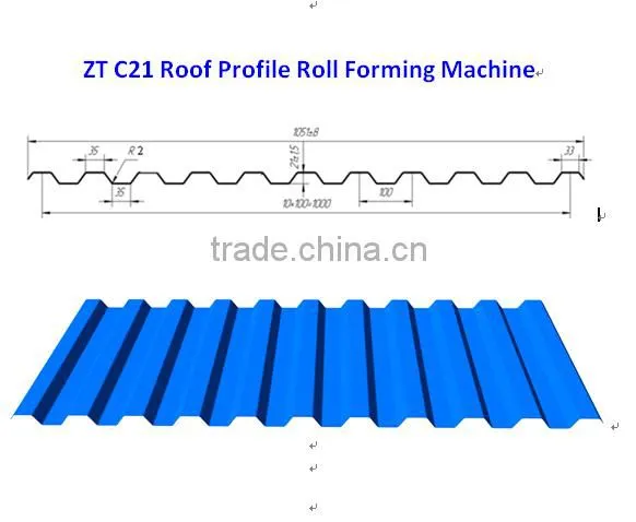ZT C21 Russian Sheet Roof Profile Roll Forming Machine photo-2