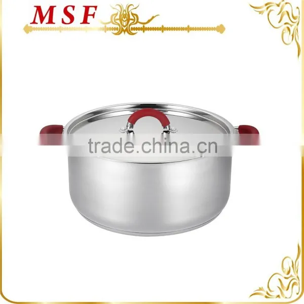 MSF-3997 8pcs Stainless Steel Cookware Set Casserole Hot Pots With Heat Resistant Silicon Handles photo-4