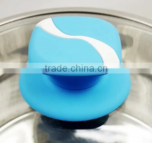 High-end Design Stainless Steel Casserole Hot Pot T-type Lid and Silicone Paint Bakelite Handles photo-3