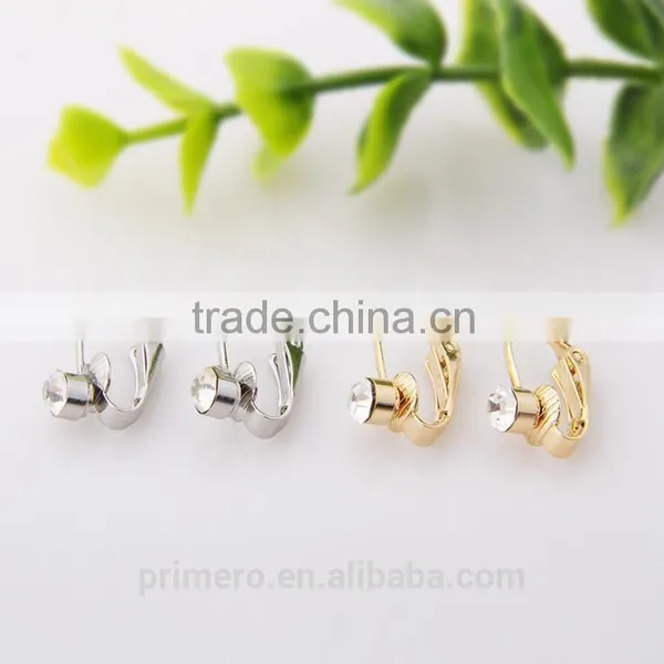 18K Gold/Silver Plate Clip On Pierced Earring Top Part Converter photo-3