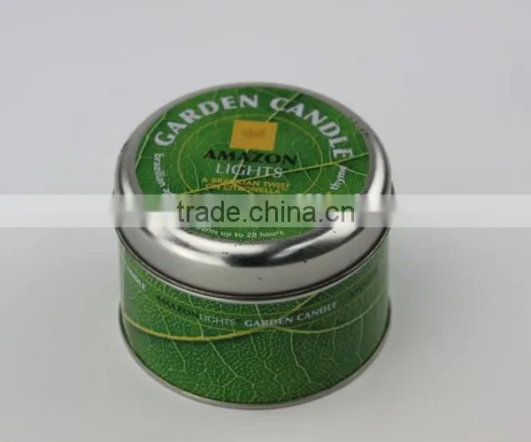 Green Round Tin Candle Set