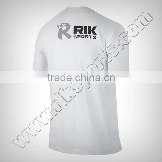 White Printed Sports T-Shirts Casual T-Shirts With 100% Cotton photo-2
