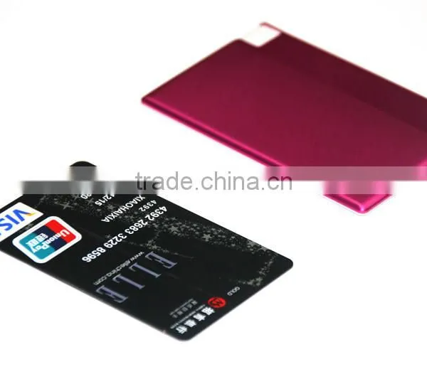 Built in Cable 1350mAh Credit Card Power Bank photo-4