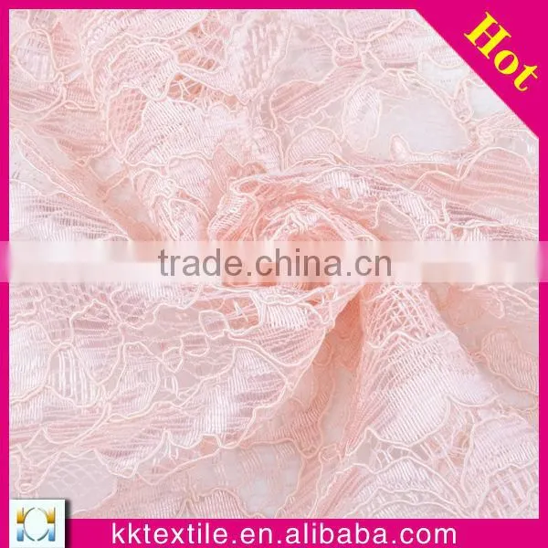 New Arrival 25% Nylon 75% Rayon With Gold Flower Rayon Nylon Blend Fabric photo-2