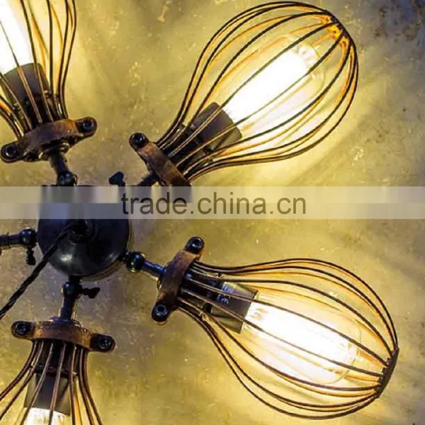 Vintage Metal 4 Bulbs Pendant Lamp for Indoor Decoration photo-4
