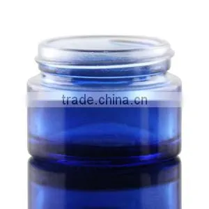Wholesale Empty Painted Blue Glass Jar photo-3
