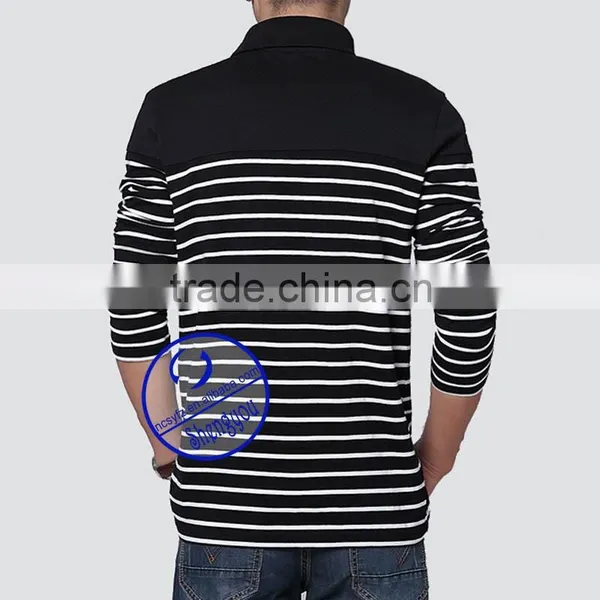 Fashion 95 Cotton 5 Spandex Yarn Dyed Polo t Shirt for Men photo-6