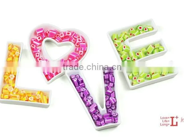LOVE Ceramic Letter Candy Dishes Love Dessert Plate