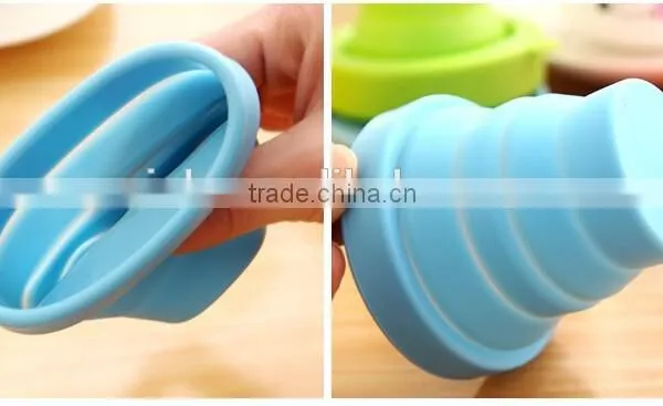 Food Grade Heat Resistance Folding Silicone Cup for Travel Outdoor Camping photo-4