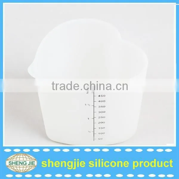 2015 hot selling custom silicone measuring cup `for baking