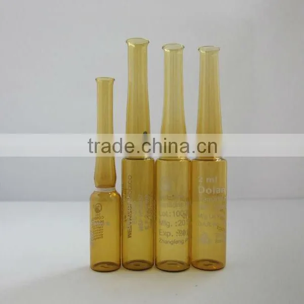2m Injection Powder Low Borosilicate Tube Vial Amber Color photo-3