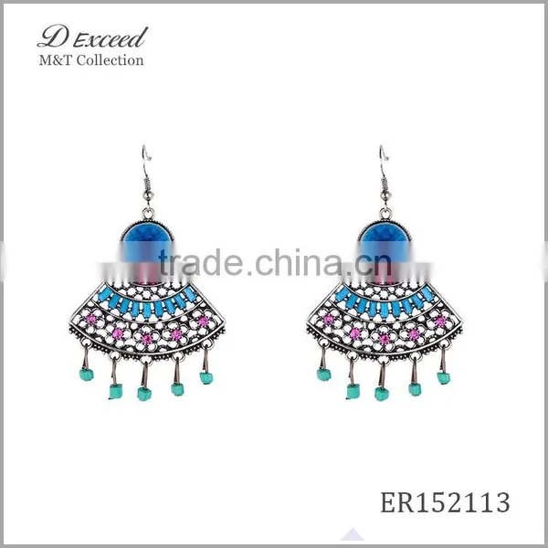 2016 Hot New Designs Ladies/Women's Vintage Jewellery Earrings Bohemian Style Tassels Gold/Silver Plating Drop Earrings photo-2