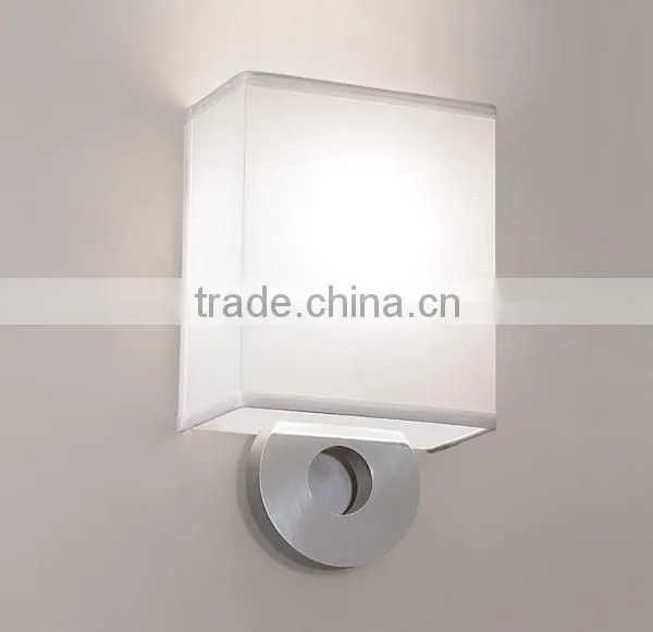 UL & CUL Listed Indoor Fabric Wall Light in Brushed Aluminum
