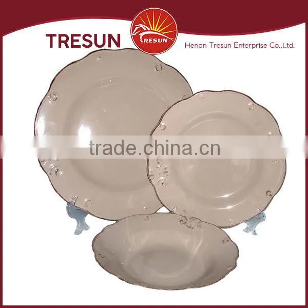 Best Selling High Quality 18 Pcs Stoneware Dinnerware , Direct by China, Color Glazed Cookware Dinner Set