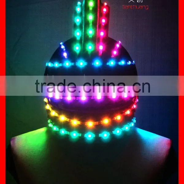 TC-0133 LED Robot Helmet, LED Tron Dance Helmet, Light up LED Helmet photo-3