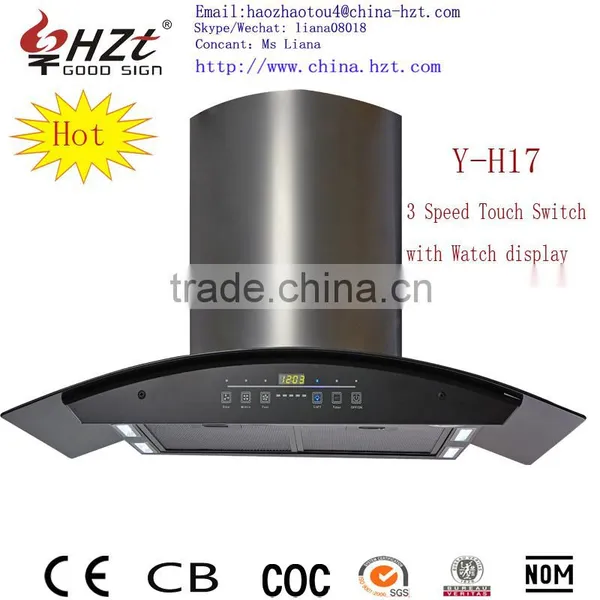 Wonderful Touch switch Stainless steel filter kitchen range hood for sale