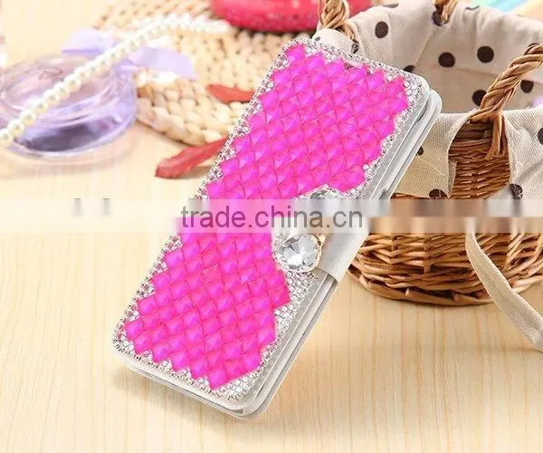 Noble & Shiny Diamond Crystal Case for Samsung Galaxy S7 Luxury Leather Wallet Case photo-3