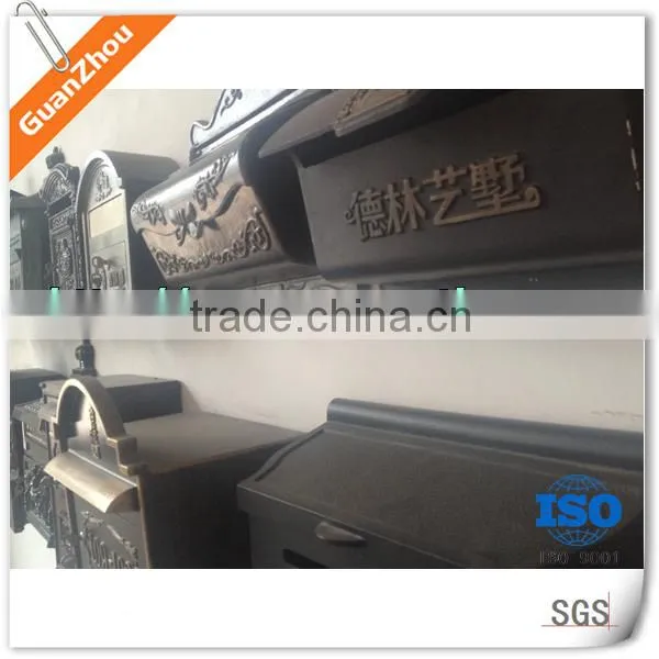 European-style Villa Outdoor Garden Rain Proof Retro Black Mailbox Aluminum Die Casting Mailboxes photo-2
