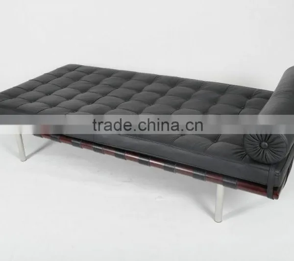 High Quality Barcelona Sofa Bed Solid Wood Frame Barcelona Daybed Leather photo-3