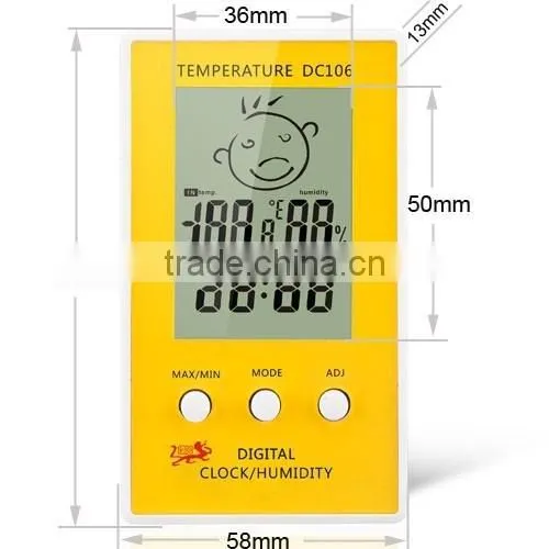 desktop clock with thermometer