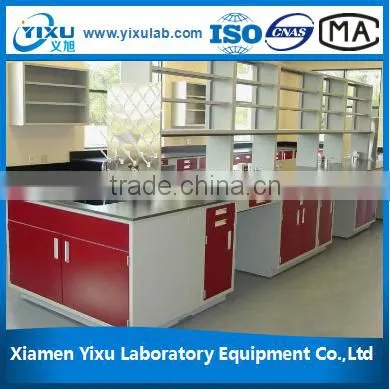 Laboratory Work Bench With Storage Cabinet and Wall Cabinet