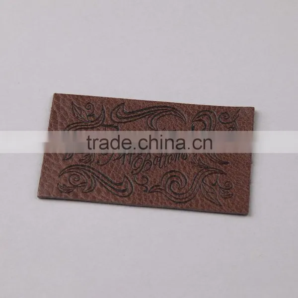 Fashion Rectangle Size PU Label Garment Leather Patch photo-4