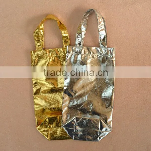 Silver Metallic Drawstring Pouch photo-2