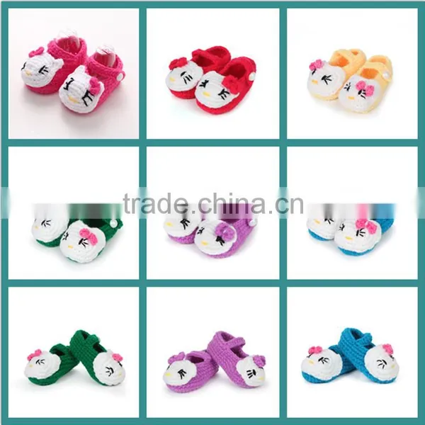 New Design Shoes Crochet Baby Girls Shoes Fancy Crochet Shoes