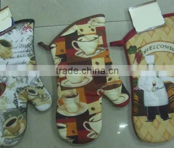 Walmart Design Pot Holder Set American Oven Mitten Single Coffee Design Insulated Hot Pot Set photo-2