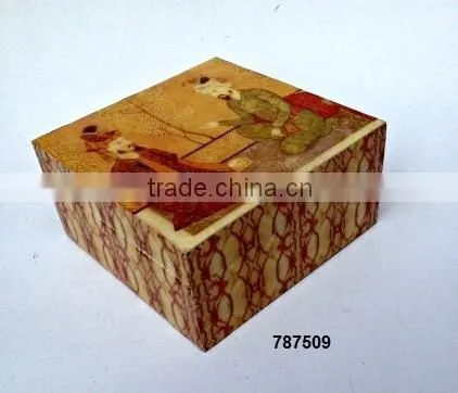 Wooden Jewelry Box Painted Counselling Print