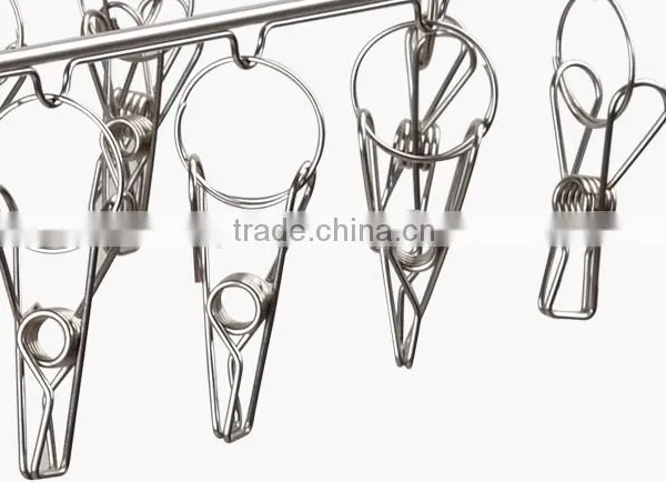 Stainless Steel Clip and Drip Hanger With 26 Clips Clothes Drying Rack and Hanger/clip photo-5