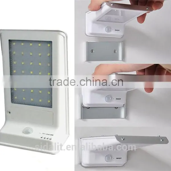 35 Led Aluminum Pad Ip65 380LM PIR Sensor + Light Control+weak Light Solar Led Outdoor Wall Light photo-5