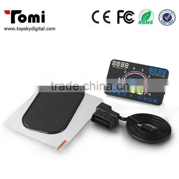 New 5.8inch Car Hud Head Up Display for All Cars With OBD2 Interface Plug Play Speed,RPM Fuel Consumption Display photo-5