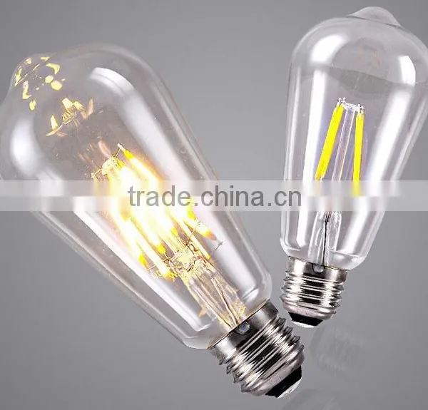 E27 Edison Carbon Filament Bulbs St64edison Bulbs With Great Quality 4w,6w,8w Clear/Frosted Bulb photo-2