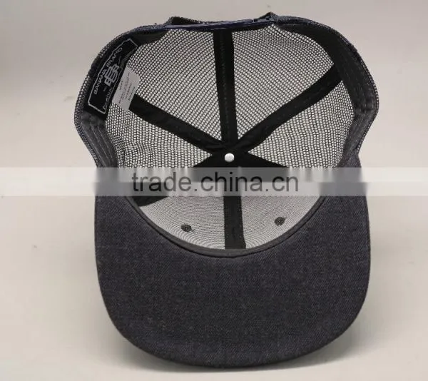 High Quality Distressed Blank Flat Bill Trucker Cap For Sales Hat Trucker photo-6
