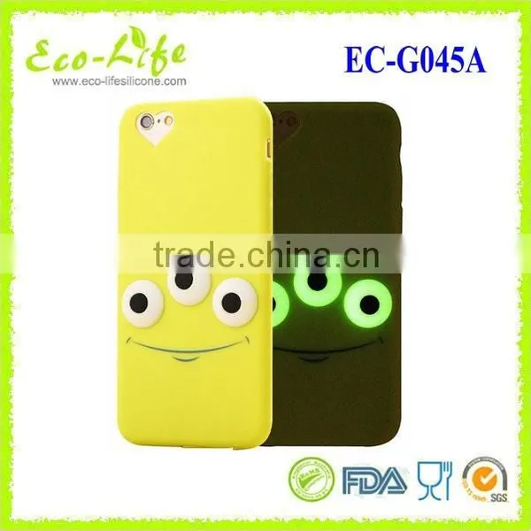 3D Cartoon Luminous Silicone Phone Cover For for I 5/6/s/plus photo-2