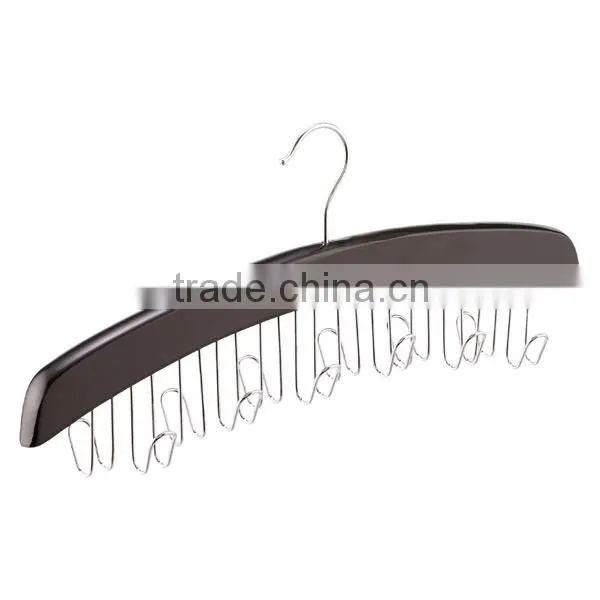 Natural Hardwood 24 Ties Organizer Wooden Rotating Tie Hanger photo-4