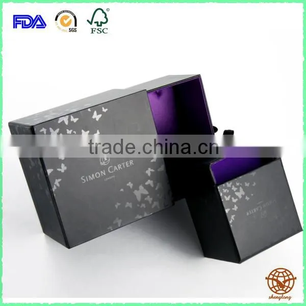 2016 New Matte Custom Made Logo Printed Clamshell Cardboard Jewelry Box photo-5
