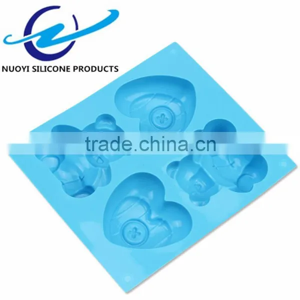 4 Even the Bear& Love Shape Silicone Cake Mould Bakeware Tool photo-3